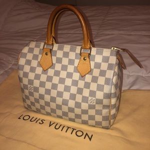 Authentic Louis Vuitton Damier Azur Speedy 25